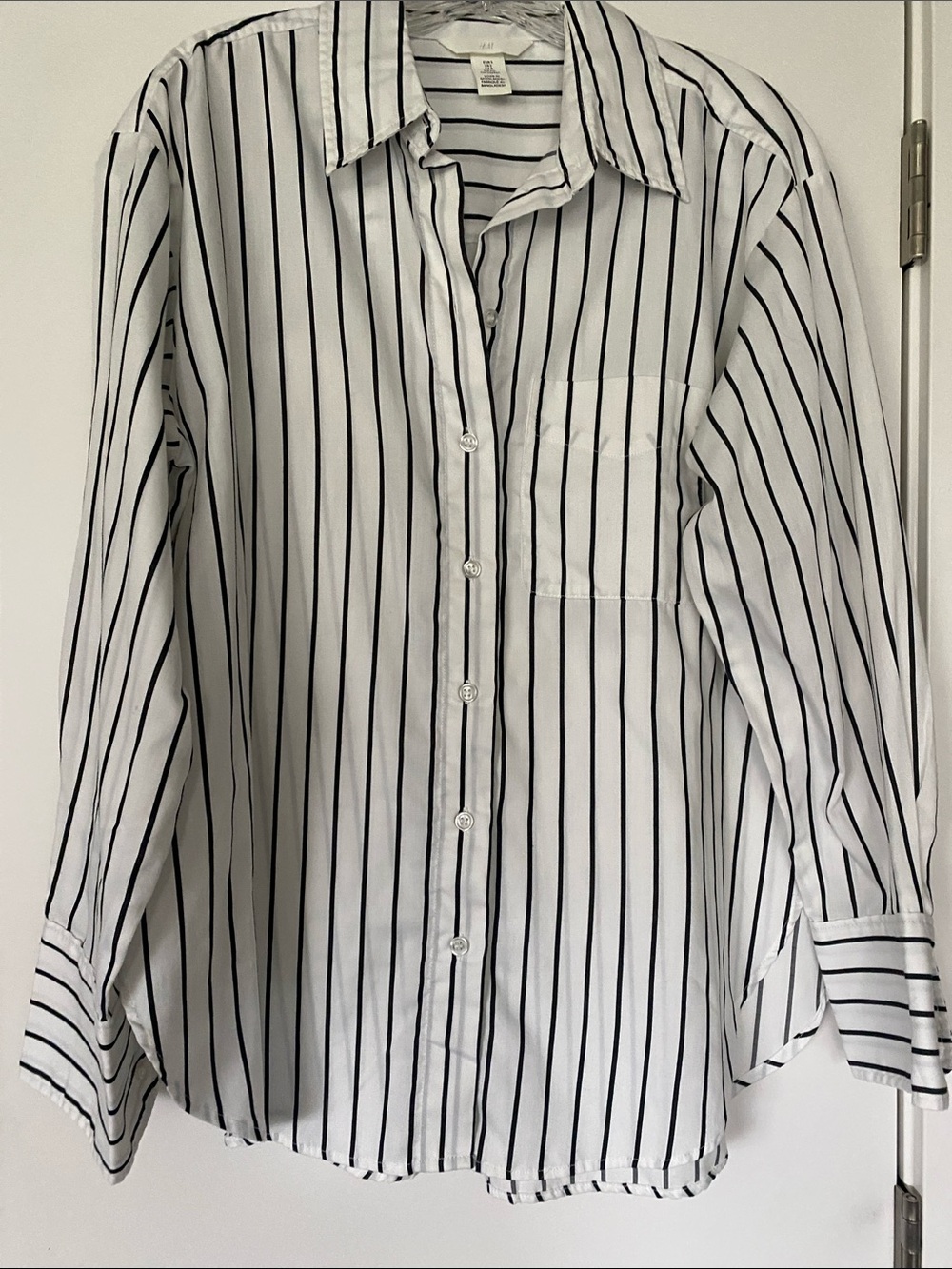 H&M Soft Oversized Striped Shirt NWOT S Zara Mango